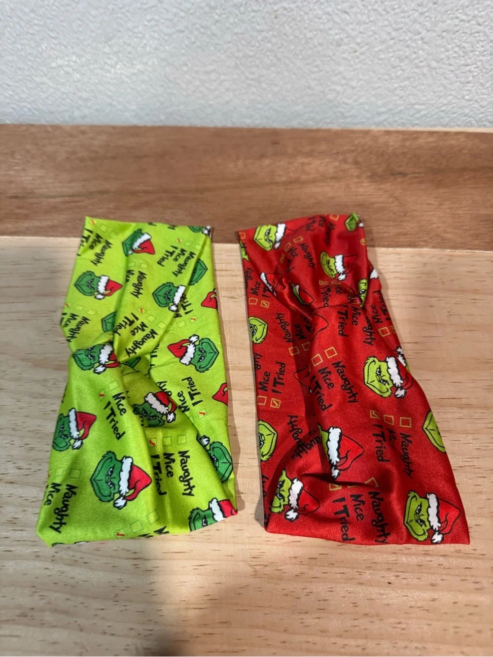 Grinch Holiday Headwraps, headbands set of 2
